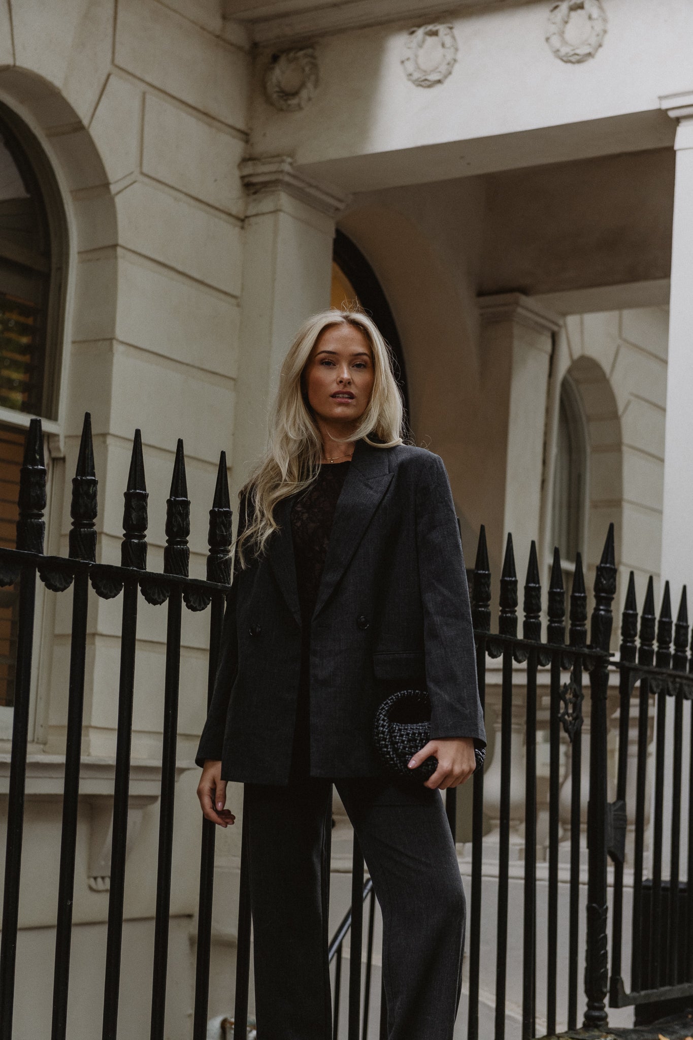 VMBESTIE Blazer - Dark Grey Melange